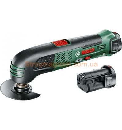 Аккумуляторный многофункциональный инструмент Bosch PMF 10,8 LI с 2 аккумуляторами 2,0 Ач