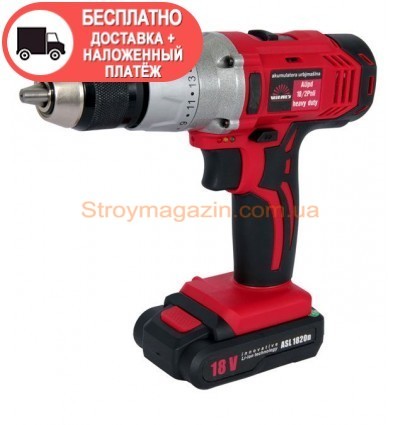 Дрель-шуруповерт аккумуляторная Vitals Professional AUpd 18/2Pnli heavy duty