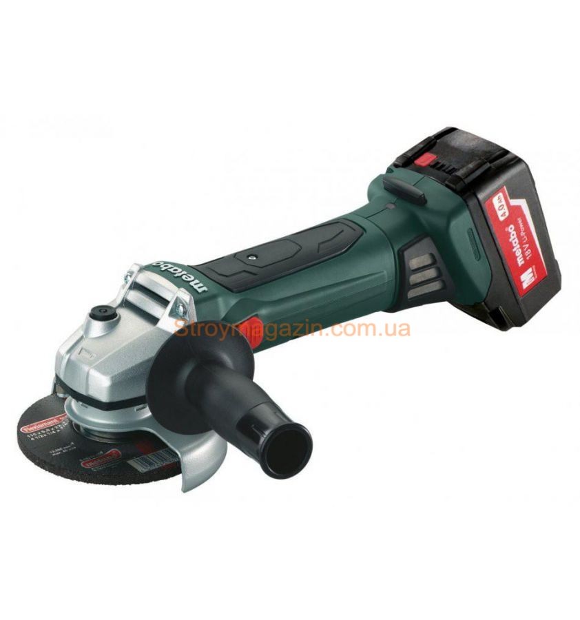 Аккумуляторная угловая шлифмашина Metabo W 18 LTX 125 (3 x Li-Power Extreme 4 Ач. пластиковый кейс)