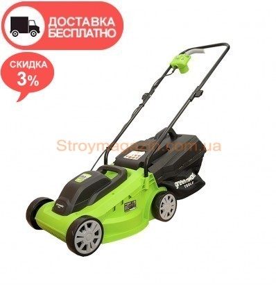 Электрическая газонокосилка Greenworks GLM1232