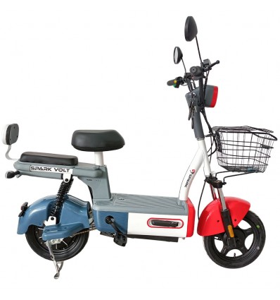 Велосипед с электромотором SPARK VOLT 14" 48V/400W/12Ah Красный с синим