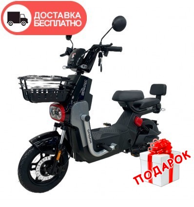 Велосипед с электромотором SPARK TOUR 14" 60V/500W/20Ah Чёрный с серым