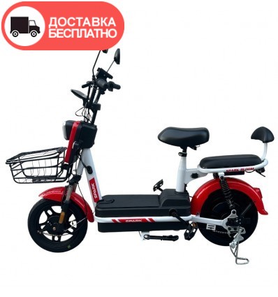 Велосипед с электромотором SPARK BLOOM 14" 48V/400W/12Ah Темно-красный