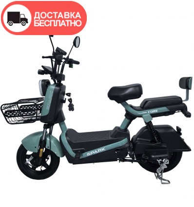 Велосипед с электромотором SPARK CORE 14" 60V/1000W/25Ah зеленый