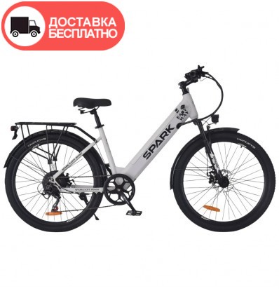 Велосипед с электромотором SPARK E-CITY EASY WAY 17" 48V/500W/12,5Ah серый матовый