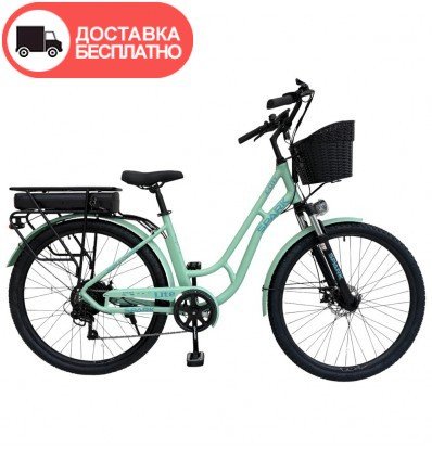 Велосипед с электромотором SPARK E-CITY LITE 17" 48V/500W/12,8Ah мятный