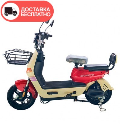 Велосипед с электромотором SPARK R8 60V/600W/20Ah LifePO4 14" бежевый с красным