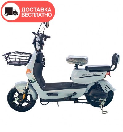 Велосипед с электромотором SPARK R8 60V/600W/20Ah LifePO4 14" светло-серый