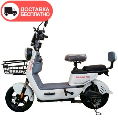 Велосипед с электромотором SPARK R9 60V/800W/20Ah LifePO4 14" белый
