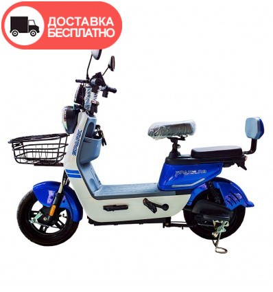 Велосипед с электромотором SPARK R9 60V/800W/20Ah LifePO4 14" белый с синим