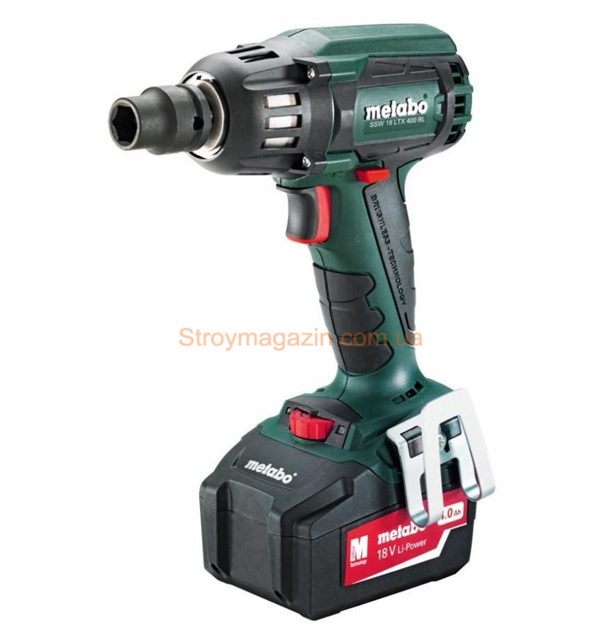 Аккумуляторный ударный гайковерт Metabo SSW 18 LTX 400 BL (4,0 Ач.)