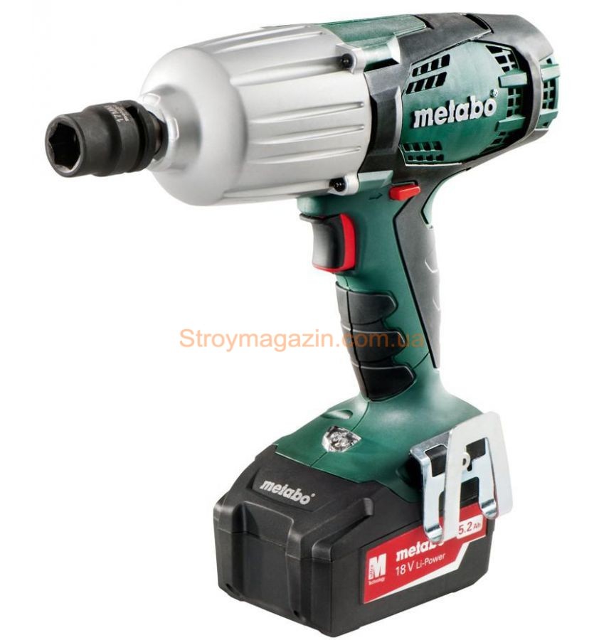 Аккумуляторный ударный гайковерт Metabo SSW 18 LTX 600 (5,2 Ач.)